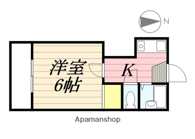 パレス萩丘(1K/2階)の間取り写真