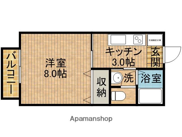 東海道本線 藤枝駅 バス乗車時間：15分 静岡産業大学バス停で下車 徒歩3分 2階建 築29年(1K/2階)の間取り写真