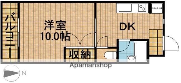 フェニーチェ(1DK/1階)の間取り写真