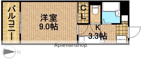グランドメゾン北斗(1K/3階)の間取り写真