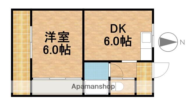 ローレルハイツ(1DK/1階)の間取り写真