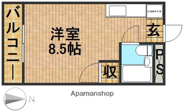 グレイス第2マンション(ワンルーム/4階)の間取り写真