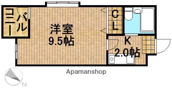 エピック佐鳴台(1K/1階)の間取り写真