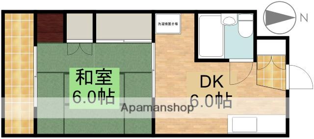 コーポ北浦(1DK/2階)の間取り写真