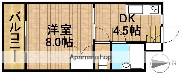 アネックス根洗(1DK/3階)の間取り写真