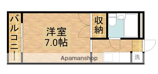 サンアベニュー富塚Ⅱ(1K/2階)の間取り写真