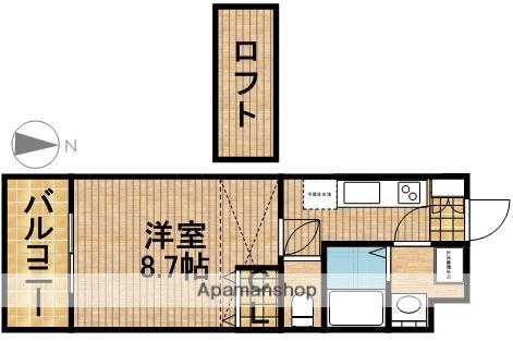 サウスルーム三島(1K/1階)の間取り写真