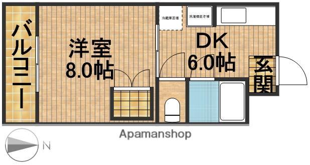 ヴィンテージ(1DK/1階)の間取り写真