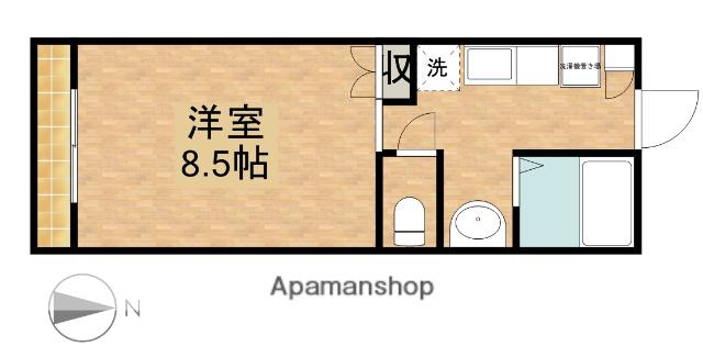 クリエイトダイアナⅠ(ワンルーム/3階)の間取り写真