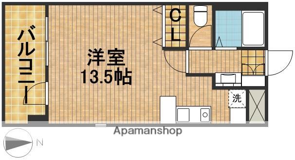 パラドール佐藤(ワンルーム/4階)の間取り写真