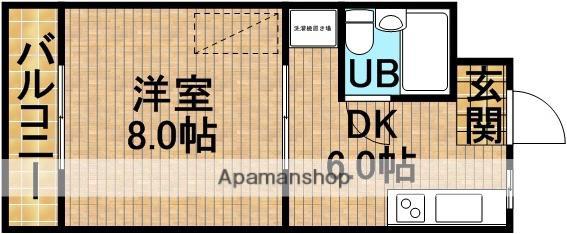 サンルミエール(1DK/2階)の間取り写真