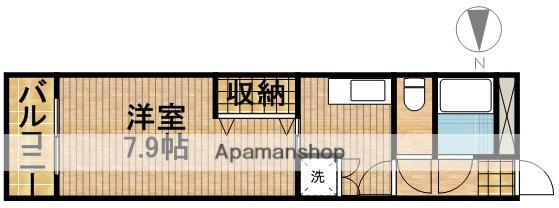 ハイツホウジョウ(1K/1階)の間取り写真