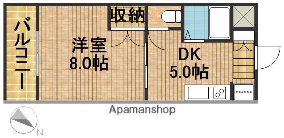 エステートビレッジ(1DK/1階)の間取り写真