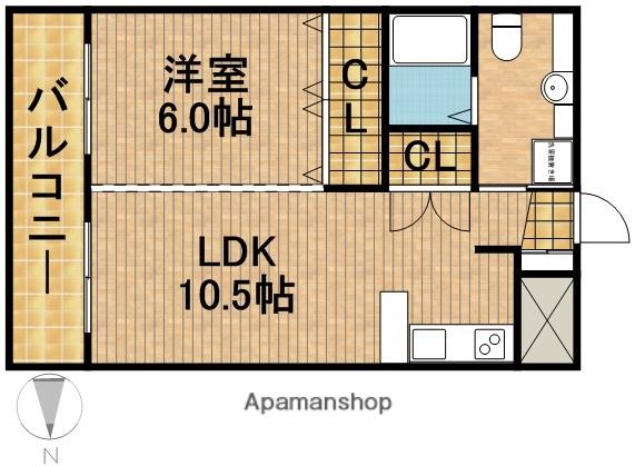 クラシオン(1LDK/3階)の間取り写真