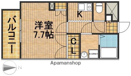 コンフォート高塚(1K/1階)の間取り写真