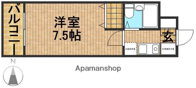 フォーラム和地山(1K/2階)の間取り写真