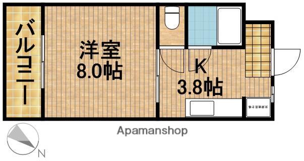 サンアベニューⅠ(1K/2階)の間取り写真
