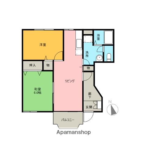 フローレンスⅠ(2LDK/1階)の間取り写真