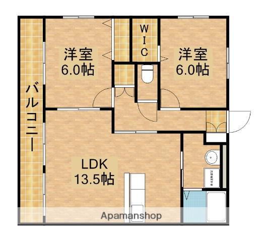 ウィズステージププレⅠ(2LDK/2階)の間取り写真