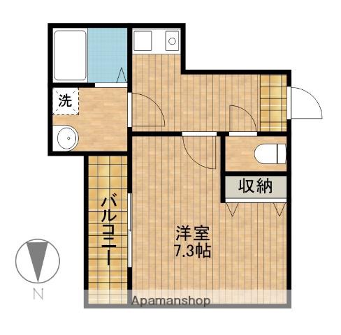 クレフラスト静岡大南(1K/2階)の間取り写真