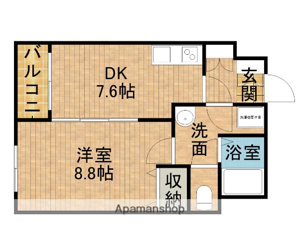 LAUREL COURT 田町(1DK/8階)の間取り写真