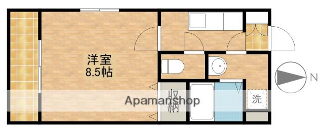 ポジション1(1K/1階)の間取り写真