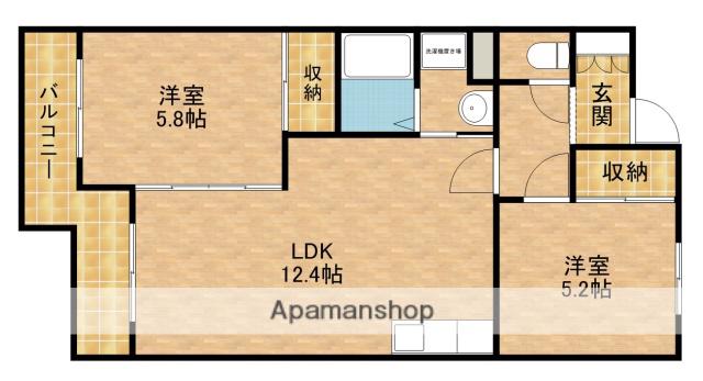 ル・リオンひくまの(2LDK/3階)の間取り写真