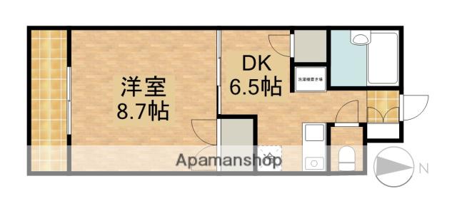 プレジデントヴィラC棟(1DK/1階)の間取り写真