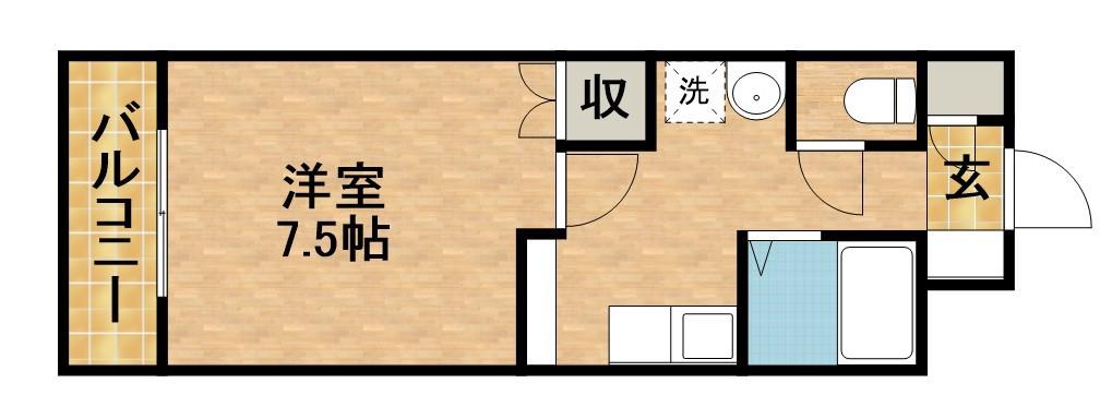 パルコート佐藤(1K/3階)の間取り写真