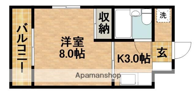 アパルトーノイン(1K/1階)の間取り写真