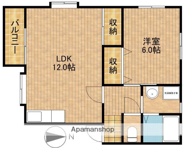 ローズマロウ(1LDK/1階)の間取り写真