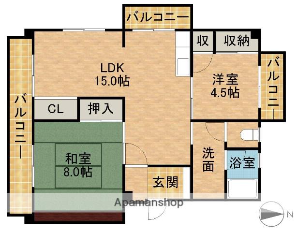 コーポ・ビークル(2LDK/3階)の間取り写真