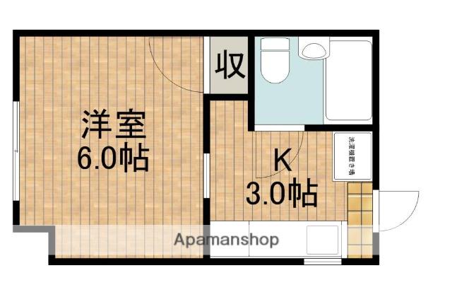 EIGHT BUILDINGⅡ(1K/1階)の間取り写真