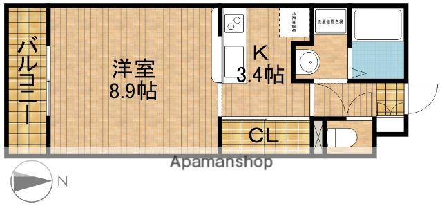 グランストーク立野(ワンルーム/1階)の間取り写真