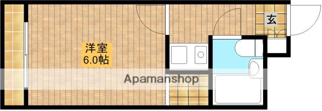 中沢CHG(1K/2階)の間取り写真