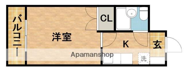 日神パレステージ浜松(1K/7階)の間取り写真