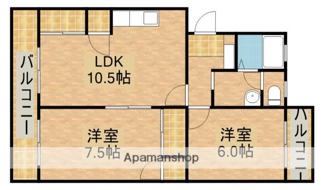 レジデンス曳馬(2LDK/2階)の間取り写真