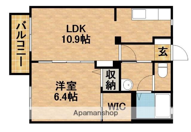 エクセラン(1LDK/2階)の間取り写真