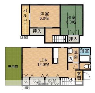 小山テラスハウス(2LDK)の間取り写真