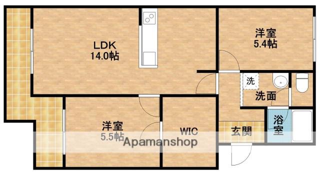 ハイクレストサンシャインⅠ(2LDK/3階)の間取り写真