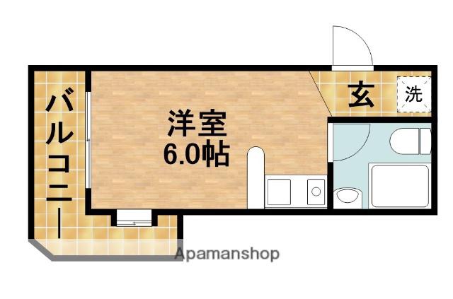 カレッジタウンウィング(1K/4階)の間取り写真