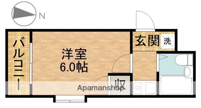 カレッジタウンウィング(1K/1階)の間取り写真