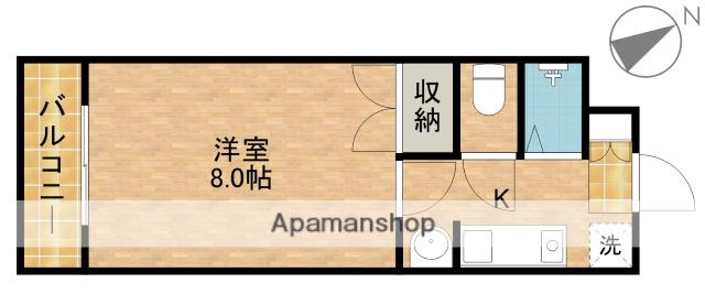 ライフ第3マンション細江(1K/4階)の間取り写真