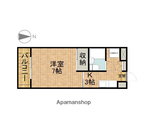 TJハイツ住吉(1K/4階)の間取り写真