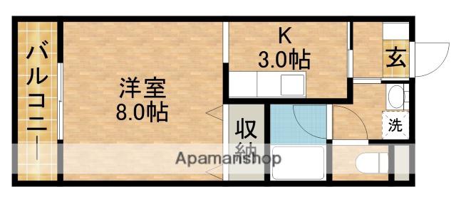 オリオンアパートメント(1K/4階)の間取り写真