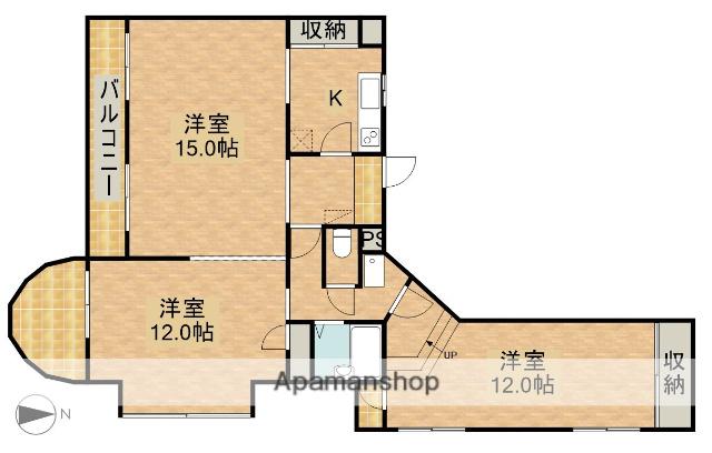 スペースパシフィー(3K/2階)の間取り写真