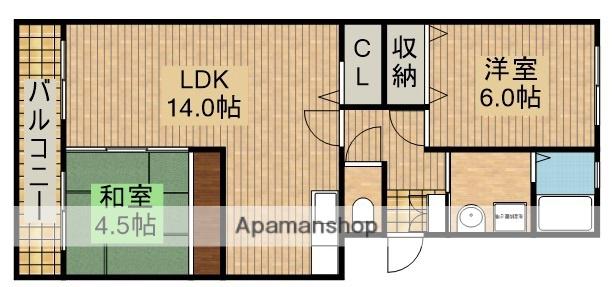 メローネINN(2LDK/2階)の間取り写真