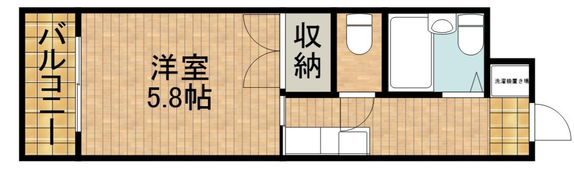 アルファビル(1K/3階)の間取り写真