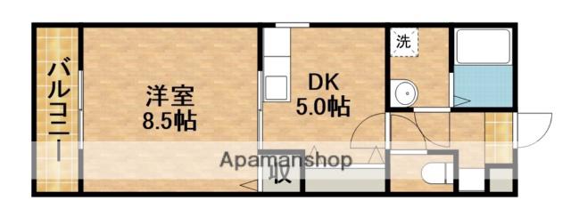 ラ・ルーチェ星(1DK/3階)の間取り写真