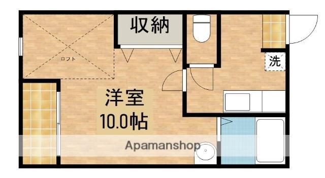 フィオーリⅠ(1K/1階)の間取り写真